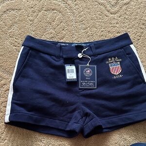 Ralph Lauren Navy and White Athletic Shorts